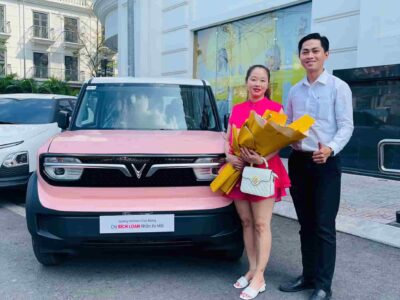 Vinfast Bình Dương giao xe VF3 hồng